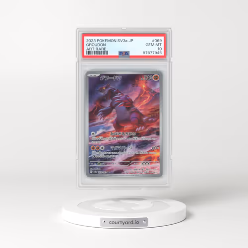 2023 Pokémon Sv3a-Raging Surf #069 Groudon - Art Rare (PSA 10 GEM MINT)