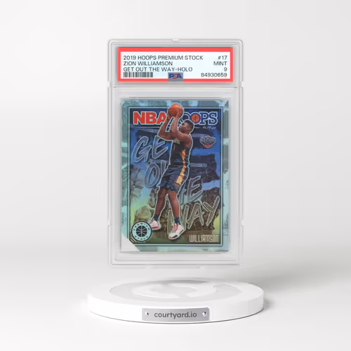 2019 Panini Hoops Premium Stock Get Out the Way #17 Zion Williamson - Holo (PSA 9 MINT)