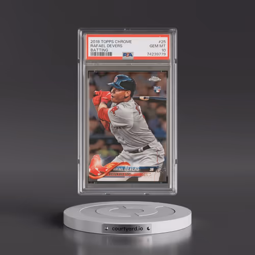 2018 Topps Chrome #25 Rafael Devers - Batting (PSA 10 GEM MINT)