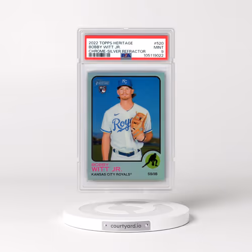 2022 Topps Heritage #520 Bobby Witt Jr. - Chrome-Silver Refractor (PSA 9 MINT)