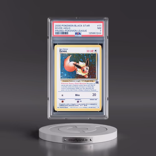 2000 Pokémon Promo Black Star #11 Eevee - Holo Pokemon League (PSA 7 NM)