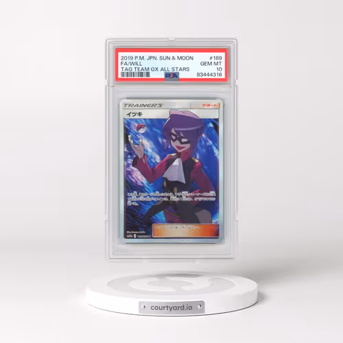 2019 Pokémon Sun & Moon Tag Team GX All Stars #189 Will - Full Art (PSA 10 GEM MINT)
