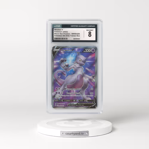 2017 Black Star Promos - Sword & Shield #SWSH229 Mewtwo V - Holo Pokémon GO Elite Trainer Box (CGC 8 NM-MT)