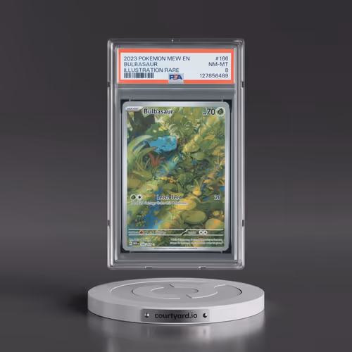 2023 Pokémon Mew EN-151 #166 Bulbasaur - Illustration Rare (PSA 8 NM-MT)