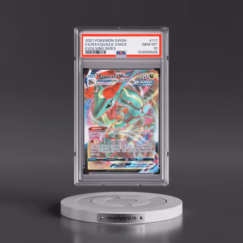 2021 Pokémon Sword & Shield Evolving Skies #111 Rayquaza Vmax - Full Art (PSA 10 GEM MINT)
