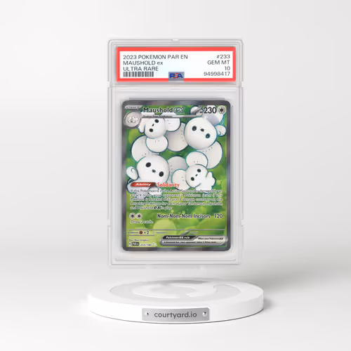 2023 Pokémon Par EN-Paradox Rift #233 Maushold EX - Holo Ultra Rare (PSA 10 GEM MINT)