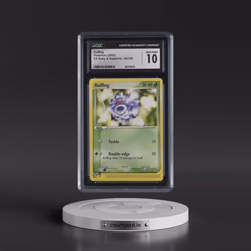 2003 EX Ruby & Sapphire (2003 Copyright, w/ "e" Symbol) #54/109 Koffing (CGC 10 GEM MINT)