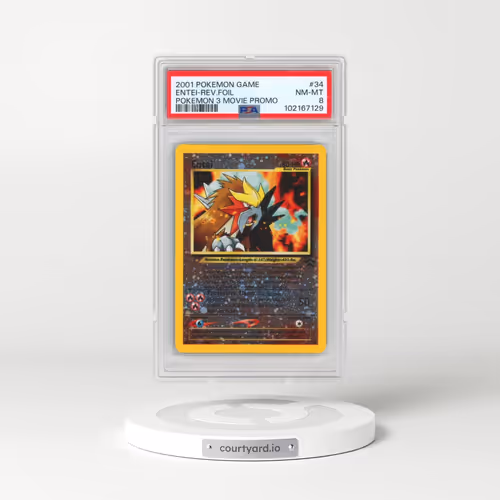 2001 Pokémon Game Movie #34 Entei - Reverse Foil Pokemon 3 Movie Promo (PSA 8 NM-MT)
