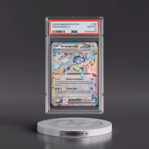 2024 Pokémon Scr EN-Stellar Crown #128 Terapagos EX - Holo (PSA 10 GEM MINT)
