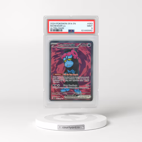 2024 Pokémon Sfa EN-Shrouded Fable #083 Munkidori EX - Holo Ultra Rare (PSA 9 MINT)