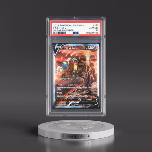 2022 Pokémon Sword & Shield Vstar Universe #213 Entei V - Holo Full Art (PSA 10 GEM MINT)