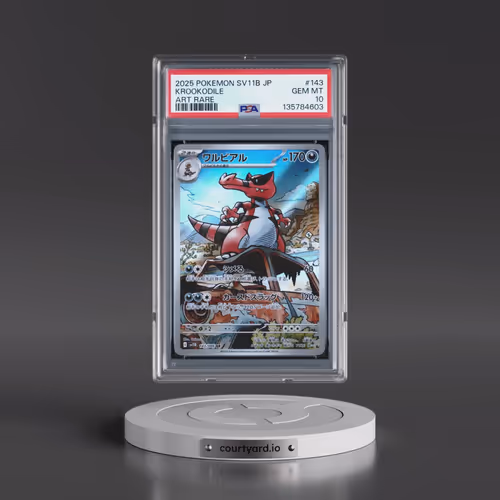 2025 Pokémon Sv11b-Black Bolt #143 Krookodile - Art Rare (PSA 10 GEM MINT)