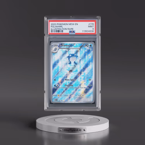 2023 Pokémon Mew EN-151 #176 Poliwhirl - Illustration Rare (PSA 9 MINT)