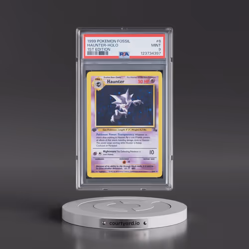 1999 Pokémon Fossil #6 Haunter - 1st Edition Holo (PSA 9 MINT)