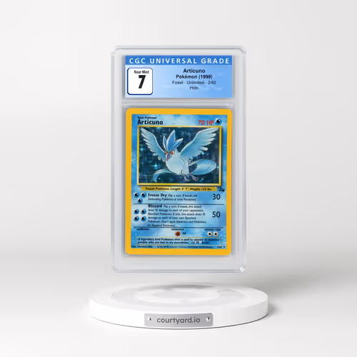 1999 Fossil #2/62 Articuno - Galaxy Star Holo (CGC 7 NM)