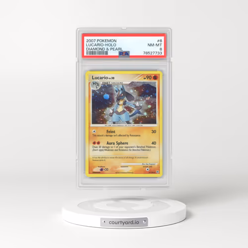 2007 Pokémon Diamond & Pearl #6 Lucario - Holo (PSA 8 NM-MT)