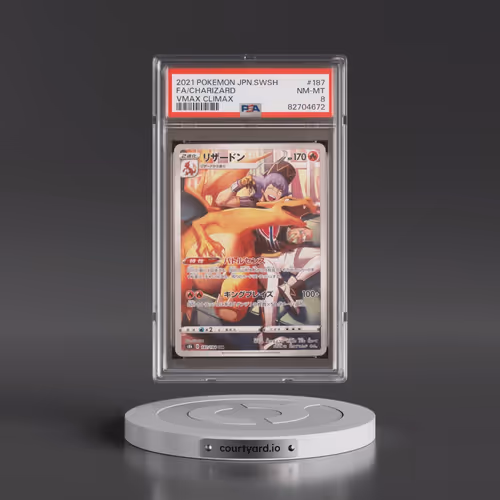 2021 Pokémon Sword & Shield Vmax Climax #187 Charizard - Full Art (PSA 8 NM-MT)