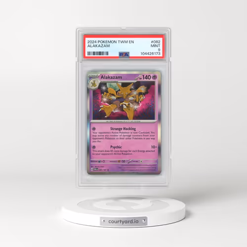 2024 Pokémon Twm EN-Twilight Masquerade #082 Alakazam (PSA 9 MINT)