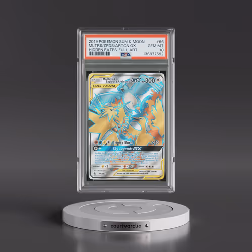 2019 Pokémon Sun & Moon Hidden Fates #66 Moltres & Zapdos & Articuno GX - Holo Full Art (PSA 10 GEM