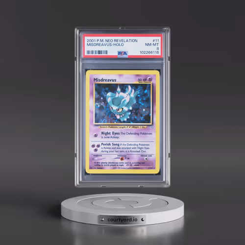2001 Pokémon Neo Revelation #11 Misdreavus - Holo (PSA 8 NM-MT)