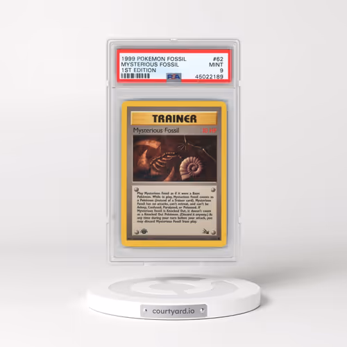1999 Pokémon Fossil #62 Mysterious Fossil - 1st Edition (PSA 9 MINT)