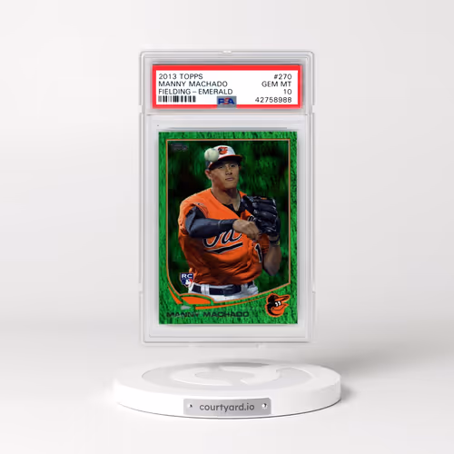2013 Topps #270 Manny Machado - Fielding-Emerald (PSA 10 GEM MINT)
