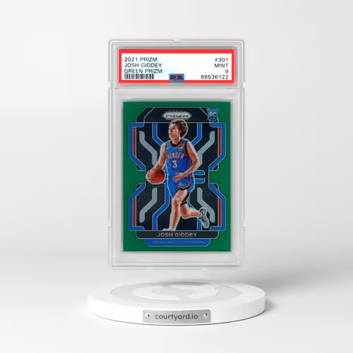 2021 Panini Prizm #301 Josh Giddey - Green Prizm (PSA 9 MINT)