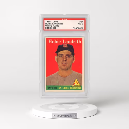 1958 Topps #24 Hobie Landrith - White Name (PSA 7 NM)