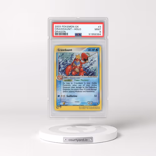 2003 Pokémon EX Dragon #3 Crawdaunt - Holo (PSA 9 MINT)