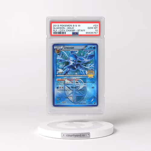 2013 Pokémon Black & White Plasma Freeze #23 Glaceon - Holo Crosshatch-2013 City Championships-Staff