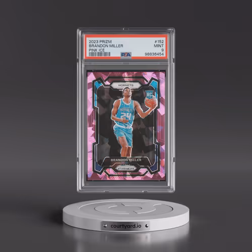 2023 Panini Prizm #152 Brandon Miller - Pink Ice (PSA 9 MINT)