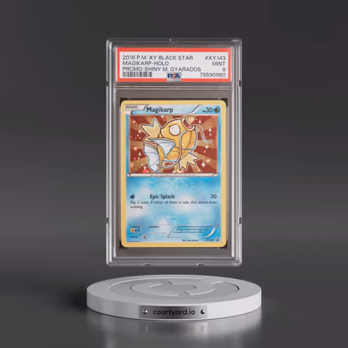 2016 Pokémon XY Black Star Promo #XY143 Magikarp - Holo Shiny Mega Gyarados (PSA 9 MINT)