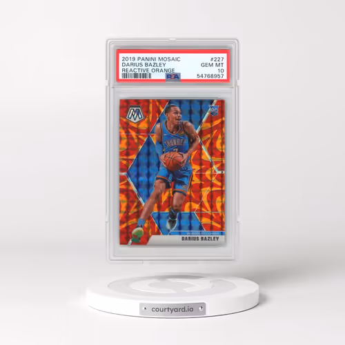 2019 Panini Mosaic #227 Darius Bazley - Reactive Orange (PSA 10 GEM MINT)