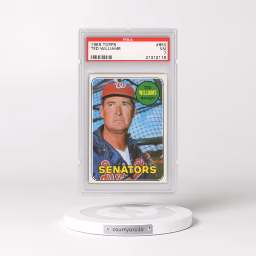 1969 Topps #650 Ted Williams (PSA 7 NM)