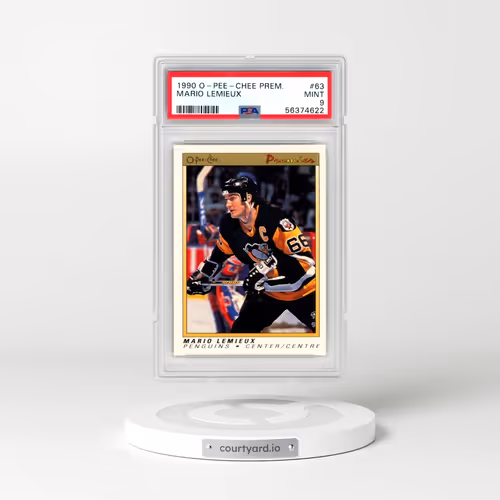 1990 O-Pee-Chee Premier #63 Mario Lemieux (PSA 9 MINT)