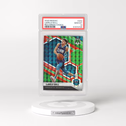 2020 Panini Mosaic #202 LaMelo Ball - Red/Green Choice (PSA 10 GEM MINT)