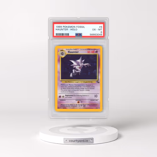 1999 Pokémon Fossil #6 Haunter - Holo (PSA 6 EX-MT)