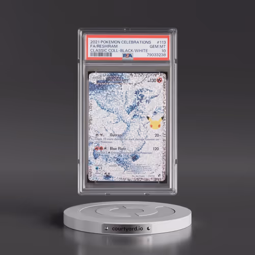 2021 Pokémon Celebrations Classic Collection #113 Reshiram - Full Art (PSA 10 GEM MINT)