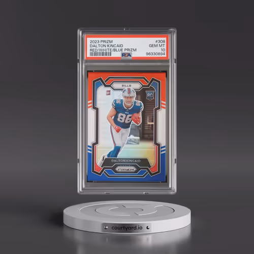2023 Panini Prizm #308 Dalton Kincaid Red/White/Blue Prizm