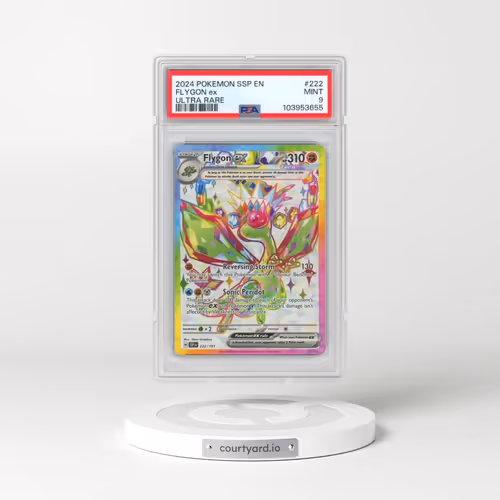 2024 Pokémon Ssp EN-Surging Sparks #222 Flygon EX - Holo Ultra Rare (PSA 9 MINT)