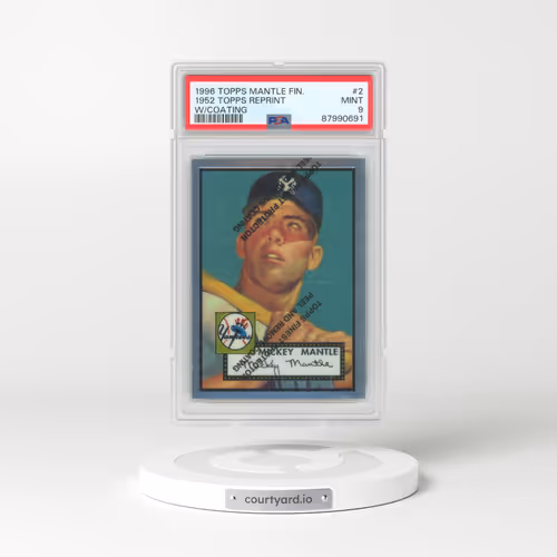 1996 Topps Mantle Finest #2 1952 Topps Reprint - w/Coating (PSA 9 MINT)