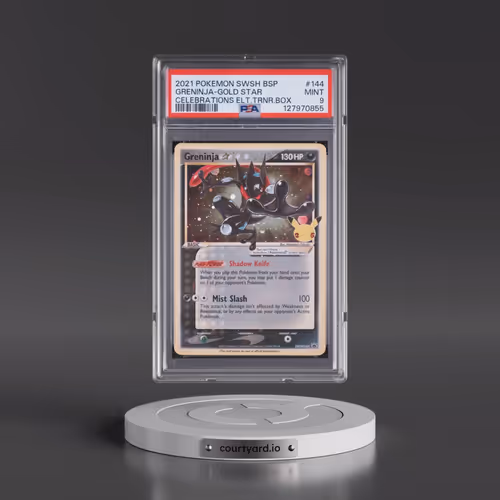 2021 Pokémon Swsh Black Star Promo #144 Greninja-Gold Star - Celebrations Elite Trainer Box (PSA 9 M