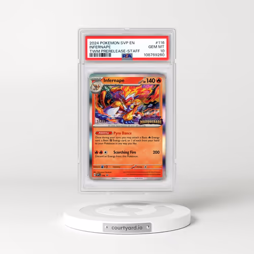 2024 Pokémon Svp EN-SV Black Star Promo #116 Infernape - Twilight Masquerade Prerelease-Staff (PSA 10 GEM MINT)