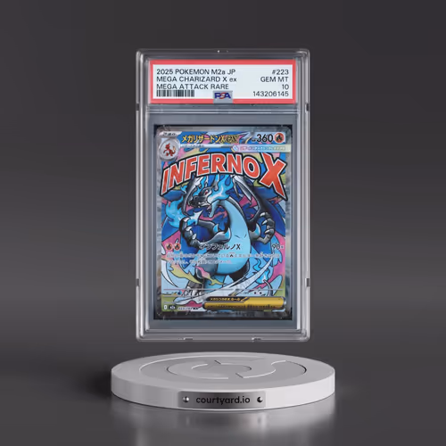 2025 Pokémon M2a-Mega Dream EX #223 Mega Charizard X EX - Holo Mega Attack Rare (PSA 10 GEM MINT)