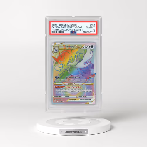 2022 Pokémon Sword & Shield Astral Radiance #197 Hisuian Samurott Vstar - Full Art Secret (PSA 10 GEM MINT)