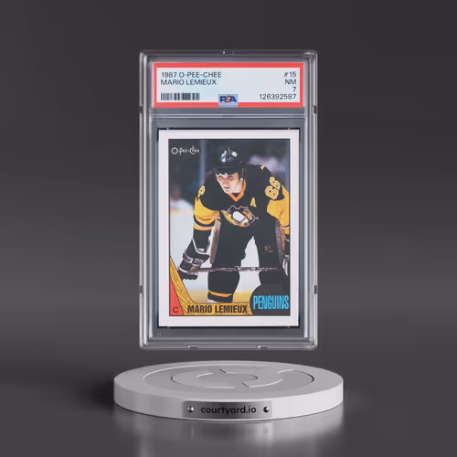 1987 O-Pee-Chee #15 Mario Lemieux (PSA 7 NM)