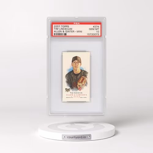 2007 Topps Allen & Ginter #274 Tim Lincecum - Mini (PSA 10 GEM MINT)