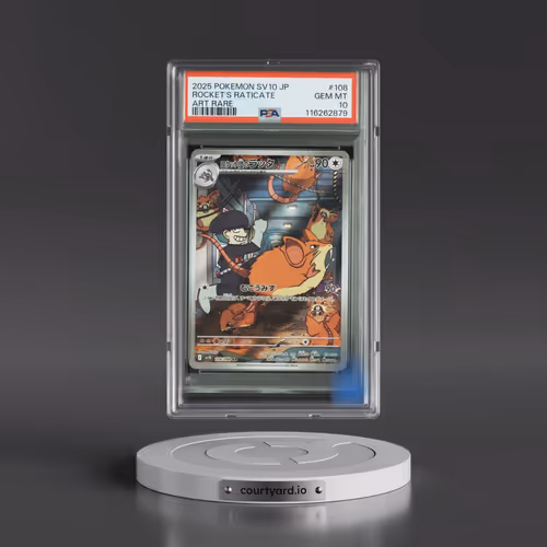 2025 Pokémon SV10-Glory of Team Rocket #108 Team Rocket's Raticate - Art Rare (PSA 10 GEM MINT)