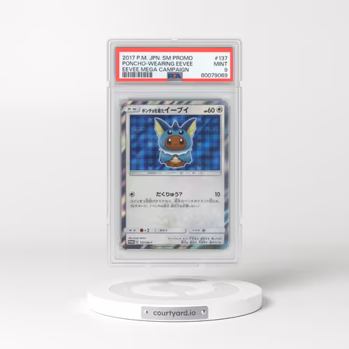 2017 Japanese Sun & Moon Promos #137 Poncho-Wearing Eevee - Holo (PSA 9 MINT)