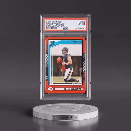 2024 Panini Donruss #327 Caleb Williams - Press Proof Red (PSA 8 NM-MT)